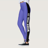 Zwart op blauw werk voor IT Custom Workout Leggings (Links)