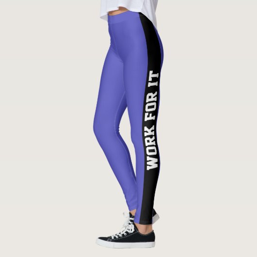 Zwart op blauw werk voor IT Custom Workout Leggings (Links)