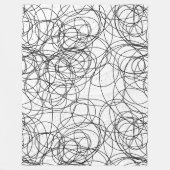Zwart op elke Abstracte kleur Zwriebel Fleece Deken (Voorkant)