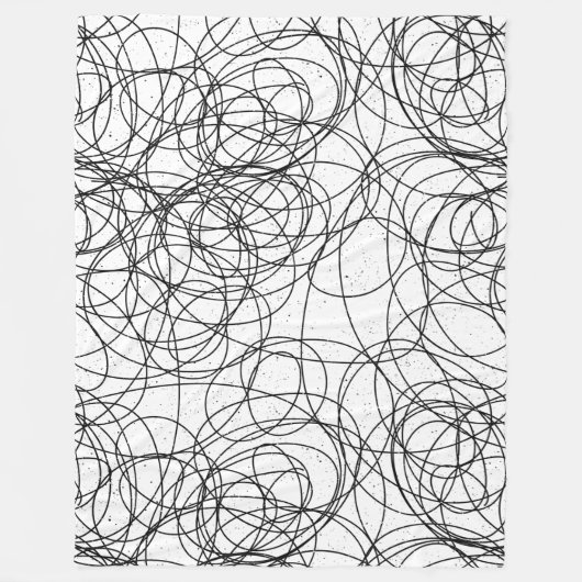 Zwart op elke Abstracte kleur Zwriebel Fleece Deken (Voorkant)