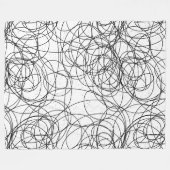 Zwart op elke Abstracte kleur Zwriebel Fleece Deken (Voorkant (Horizontaal))