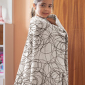 Zwart op elke Abstracte kleur Zwriebel Fleece Deken