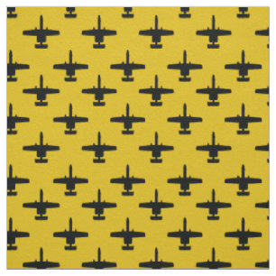 Zwart op geel A-10 Warthog Attack Jet Pattern Stof