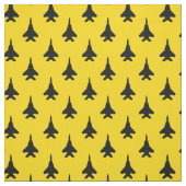 Zwart op geel Strike Eagle Fighter Jet Pattern Stof (Swatch)