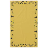 Zwart op Goud Vrolijk Kerstfeest | Groot Tafelkleed (Voorkant)