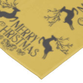 Zwart op Goud Vrolijk Kerstfeest | Groot Tafelkleed (Gekanteld)