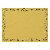 Zwart op Goud Vrolijk Kerstfeest | Klein Tafelkleed (Voorkant (Horizontaal))