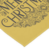 Zwart op Goud Vrolijk Kerstfeest | Lange Tafelloper (Hoek)