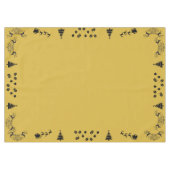 Zwart op Goud Vrolijk Kerstfeest | Middelgroot Tafelkleed (Voorkant (Horizontaal))