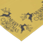 Zwart op Goud Vrolijk Kerstfeest | Middelgroot Tafelkleed (Gekanteld)