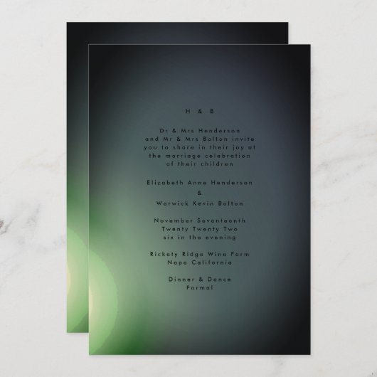 Zwart op gradiënt, modern, minimalistisch eenvoudi kaart (Voorkant / Achterkant)