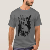 Zwart op grijs - Kunstserie T-shirt (Voorkant)