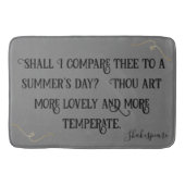 Zwart op Grijs Shakespeare Zal ik vergelijken.. | Badmat (Voorkant)