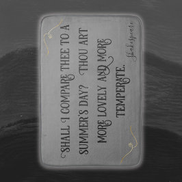 Zwart op Grijs Shakespeare Zal ik vergelijken.. | Badmat