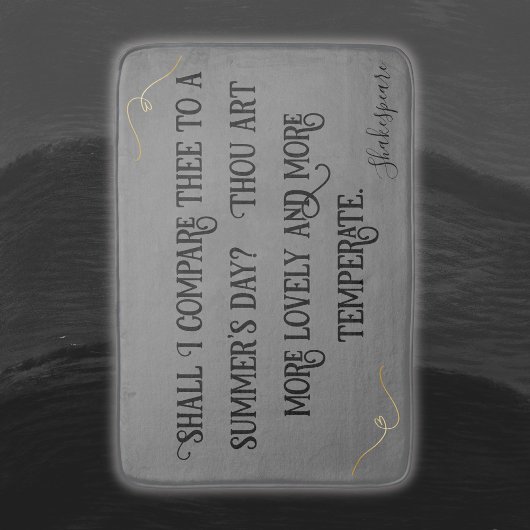 Zwart op Grijs Shakespeare Zal ik vergelijken.. | Badmat