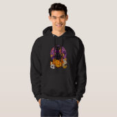 zwart op Halloween Hoodie (Voorkant volledig)