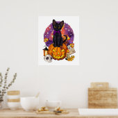 zwart op hallowen poster (Keuken)