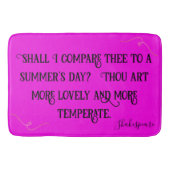 Zwart op Hot Pink Shakespeare Moet ik vergelijken. Badmat (Voorkant)