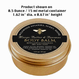 ZWART OP KRAFT Beeswax Lip Balm Label