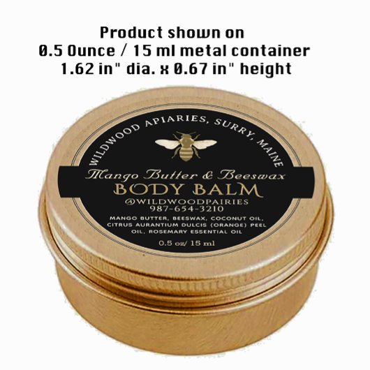 ZWART OP KRAFT Beeswax Lip Balm Label