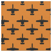 Zwart op Oranje A-10 Warthog Attack Jet Pattern Stof (Close Up)