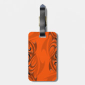 Zwart op Oranje "rook"-Bagagelabel Bagagelabel (Achterkant verticaal)