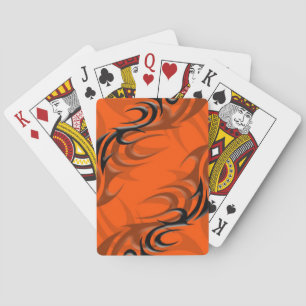 Zwart op Oranje "rook"-spelkaarten Speelkaarten