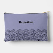 Zwart op Paarse boogjes Glam Kleine accessoire Pou Etui (Achterkant)