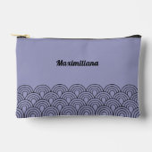 Zwart op Paarse boogjes Glam Kleine accessoire Pou Etui (Voorkant)