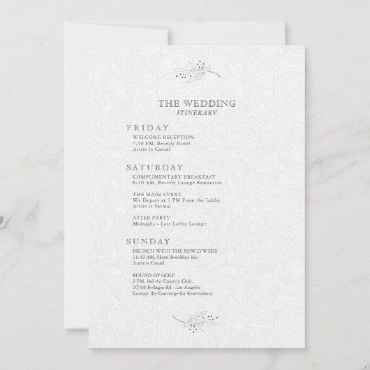 Zwart op pluche wit paisley minimale programma (Achterkant)