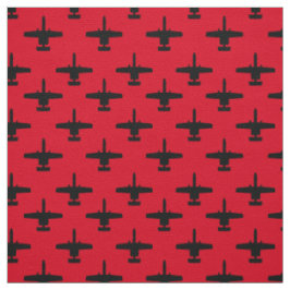 Zwart op Red A-10 Warthog Attack Jet Pattern Stof
