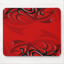 Zwart op Red "Smoke" Mousepad Muismat