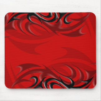Zwart op Red "Smoke" Mousepad Muismat
