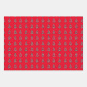 Zwart op rode boom inpakpapier (Voorkant 3)