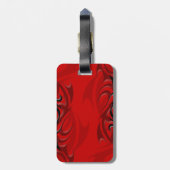 Zwart op Rood Bagagelabel (Achterkant verticaal)
