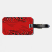 Zwart op Rood Bagagelabel (Achterkant horizontaal)