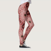 zwart op rood kronkelig leggings (Rechts)