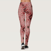 zwart op rood kronkelig leggings (Achterkant)