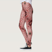 zwart op rood kronkelig leggings (Links)