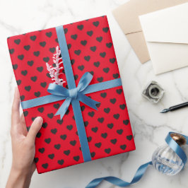 Zwart op rood, tend, gevarieerd omslagpapier cadeaupapier