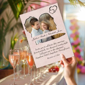 Zwart op Roos bruid en bruidegom vorm foto bruilof Kaart