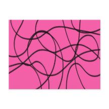 Zwart op roze lintkunst