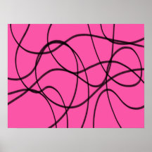 Zwart op roze lintkunst