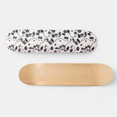 Zwart op roze patroonvogels en Cherry Blossom Persoonlijk Skateboard (Horizontaal)