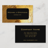 Zwart op vloeibaar goud visitekaartje (Voorkant / Achterkant)