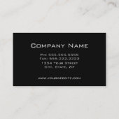 Zwart op Vloeibaar Zilver Visitekaartje (Achterkant)