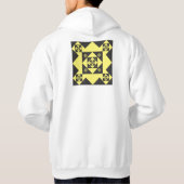 Zwart op Wellow Hoodie (Achterkant)