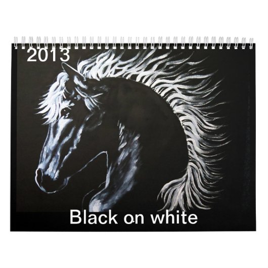 Zwart op White Callender Kalender (Hoes)