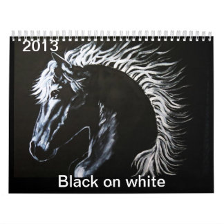 Zwart op White Callender Kalender