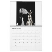 Zwart op White Callender Kalender (Feb 2027)
